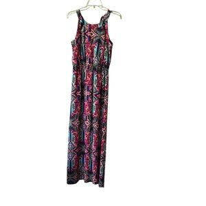 Xhilaration Colorful Patterned Maxi Dress